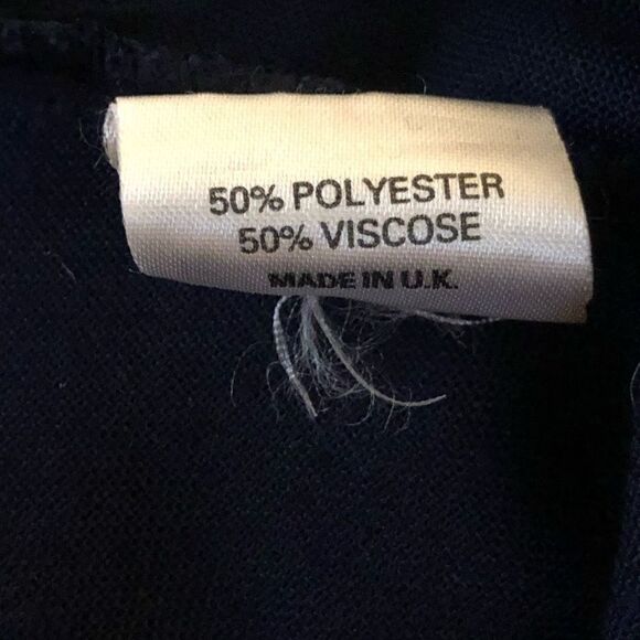 Vintage Hamells Navy Blue Dolman Sleeve Fit and Flare Midi Dress Size 14 - Picture 10 of 14